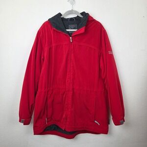 Pacific Trail Jacket Womens 1X Red Outdoor Wear Fleece Lined Hooded Full Zip